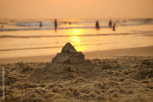 Fototapeta Naklejka Na Ścianę i Meble -  sandcastles on the beach