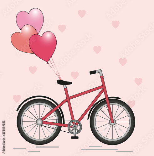 Bicycle with balloons