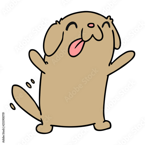 cartoon kawaii of a cute dog