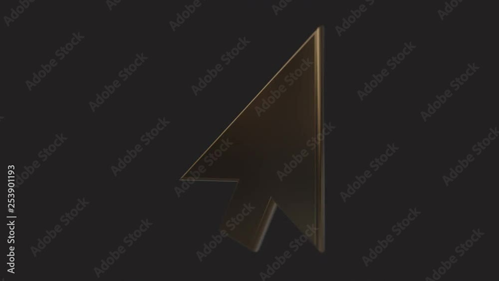 Animated Cursor Gold 3D Icon Loop Rotate Animated Cursor Gold 3D Icon Loop Rotate