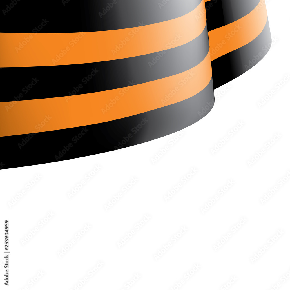 Vector illustration of Saint George ribbon on white background Vector illustration of Saint George ribbon on white background