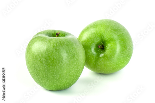 Perfect Fresh Green Apple Isolated on White Background