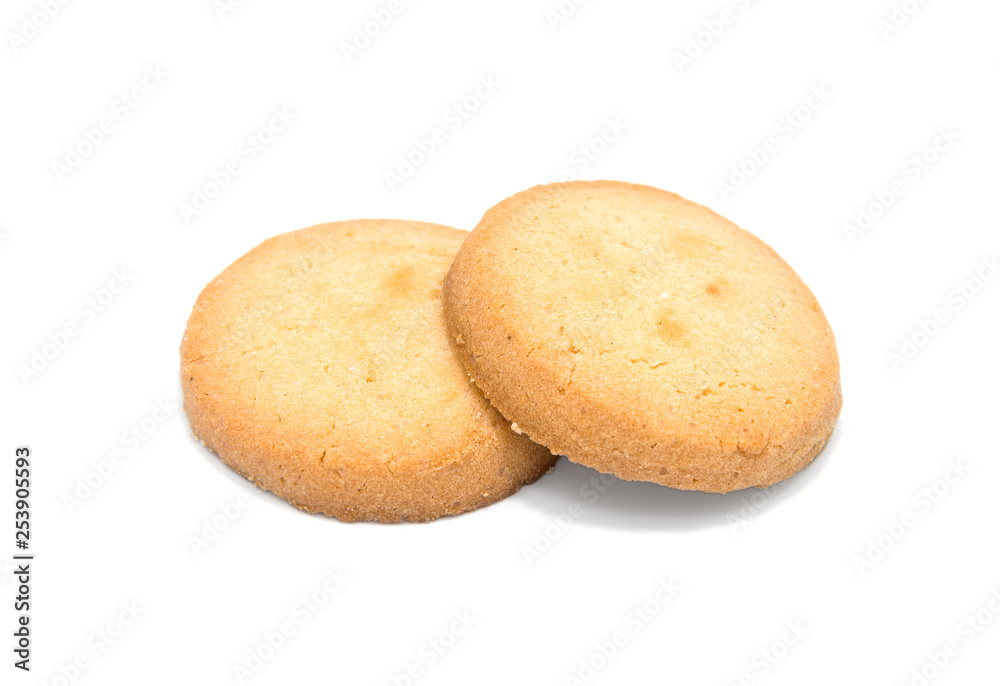 Danish butter cookies, butter cookies on white background. Danish butter cookies, butter cookies on white background.