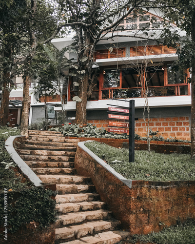 Stairway to the clubhouse