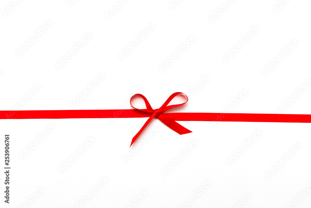 red ribbon or rope tied in bow isolated on white background red ribbon or rope tied in bow isolated on white background