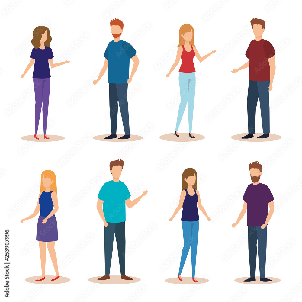 Obraz premium group of people characters