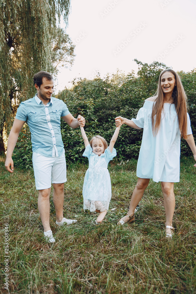 Fototapeta premium family on a park