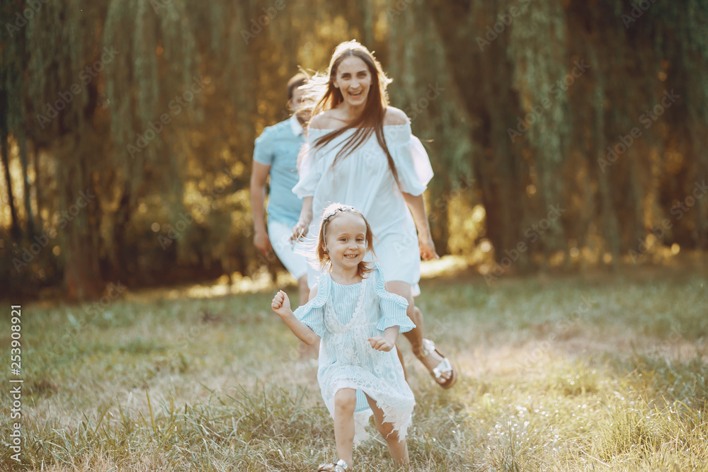 Fototapeta premium family on a park