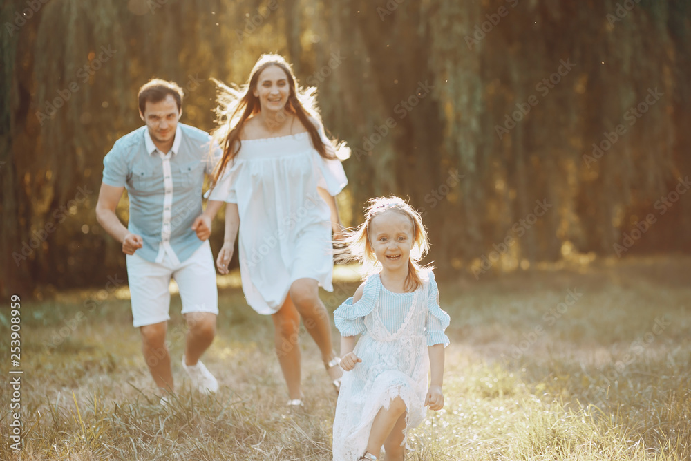 Fototapeta premium family on a park