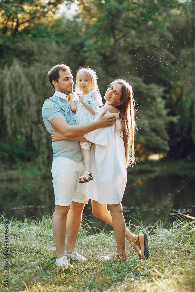 Fototapeta premium family on a park