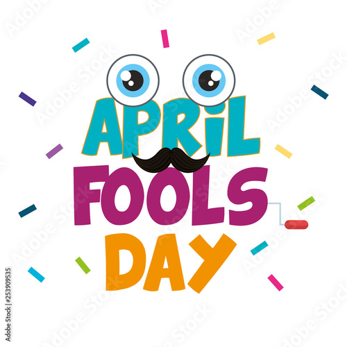 april fools day card with happy face