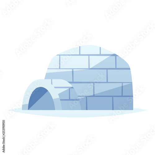 Igloo house vector isolated illustration