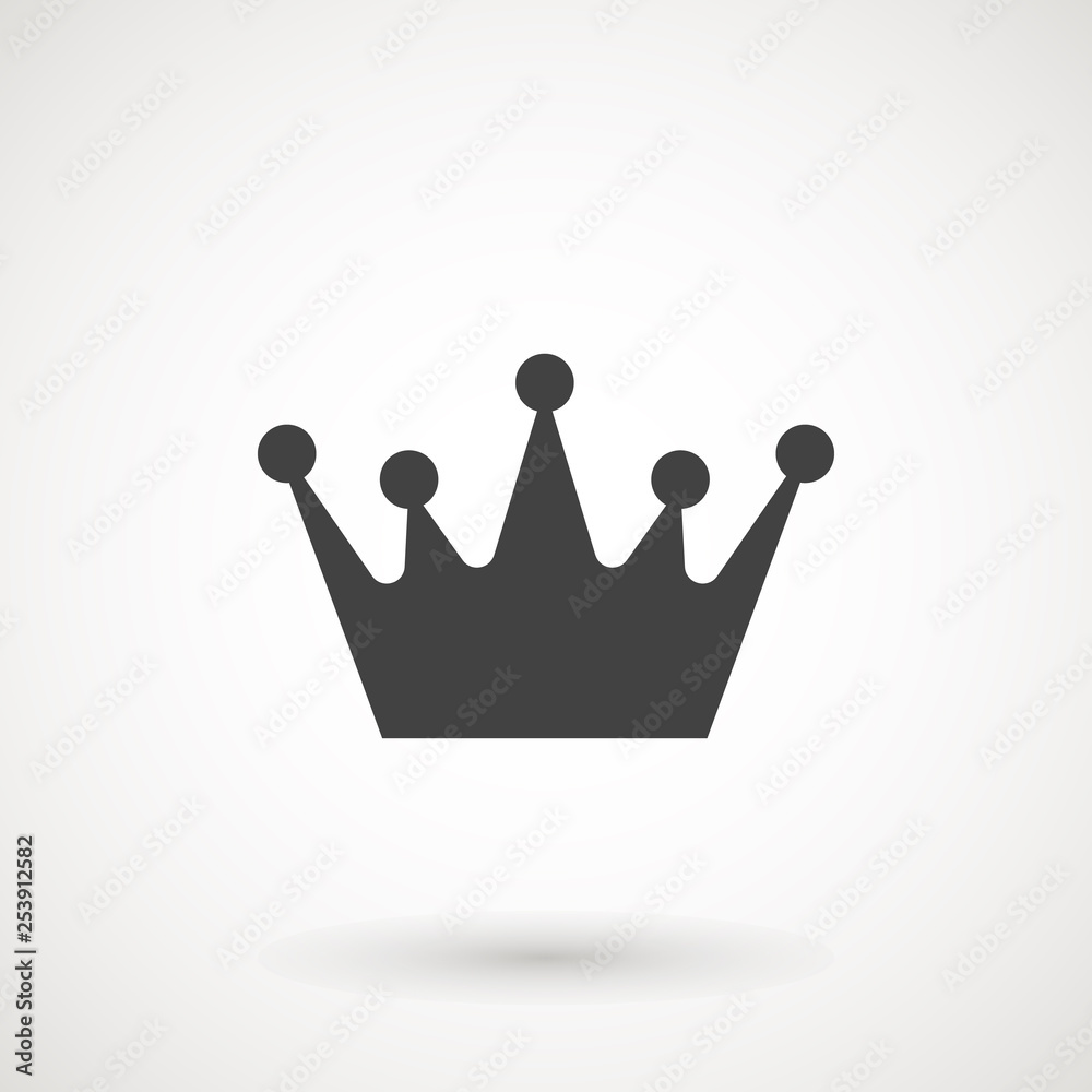 Crown Icon in trendy flat style isolated on grey background. Crown symbol for your web site design, logo, app, UI. Vector illustration, EPS10
