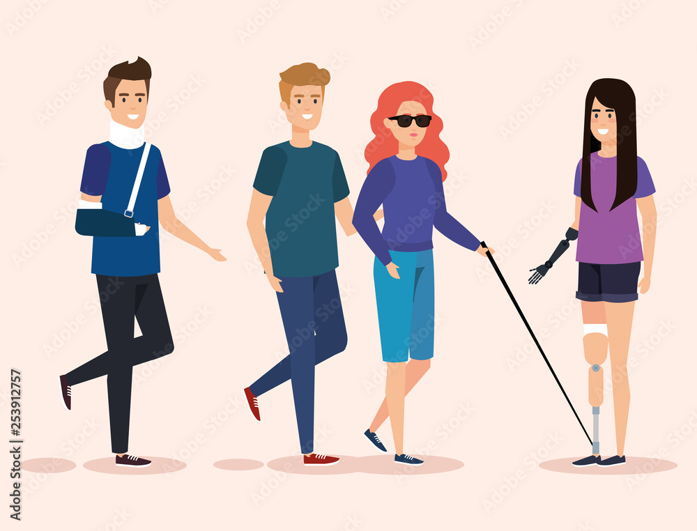 disabled people with physical rehabilitation of injury disabled people with physical rehabilitation of injury