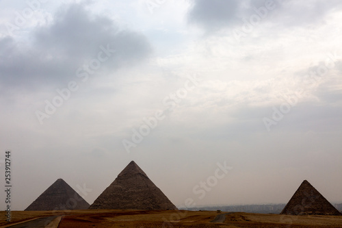 Great pyramids in Giza