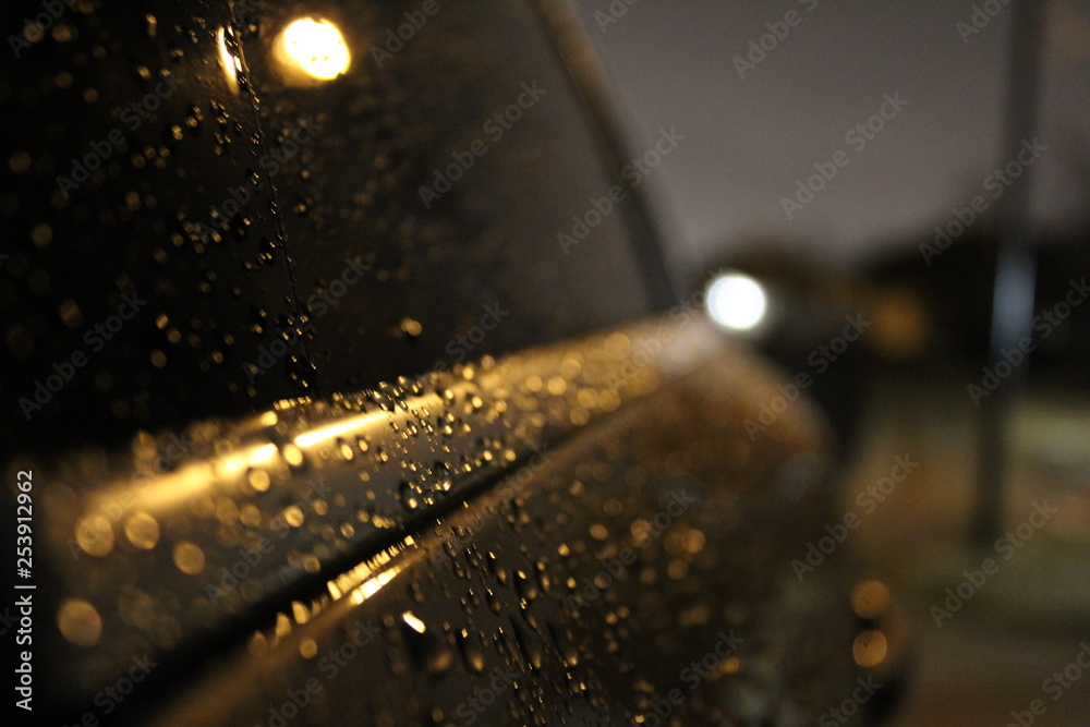 car window close up in rain car window close up in rain