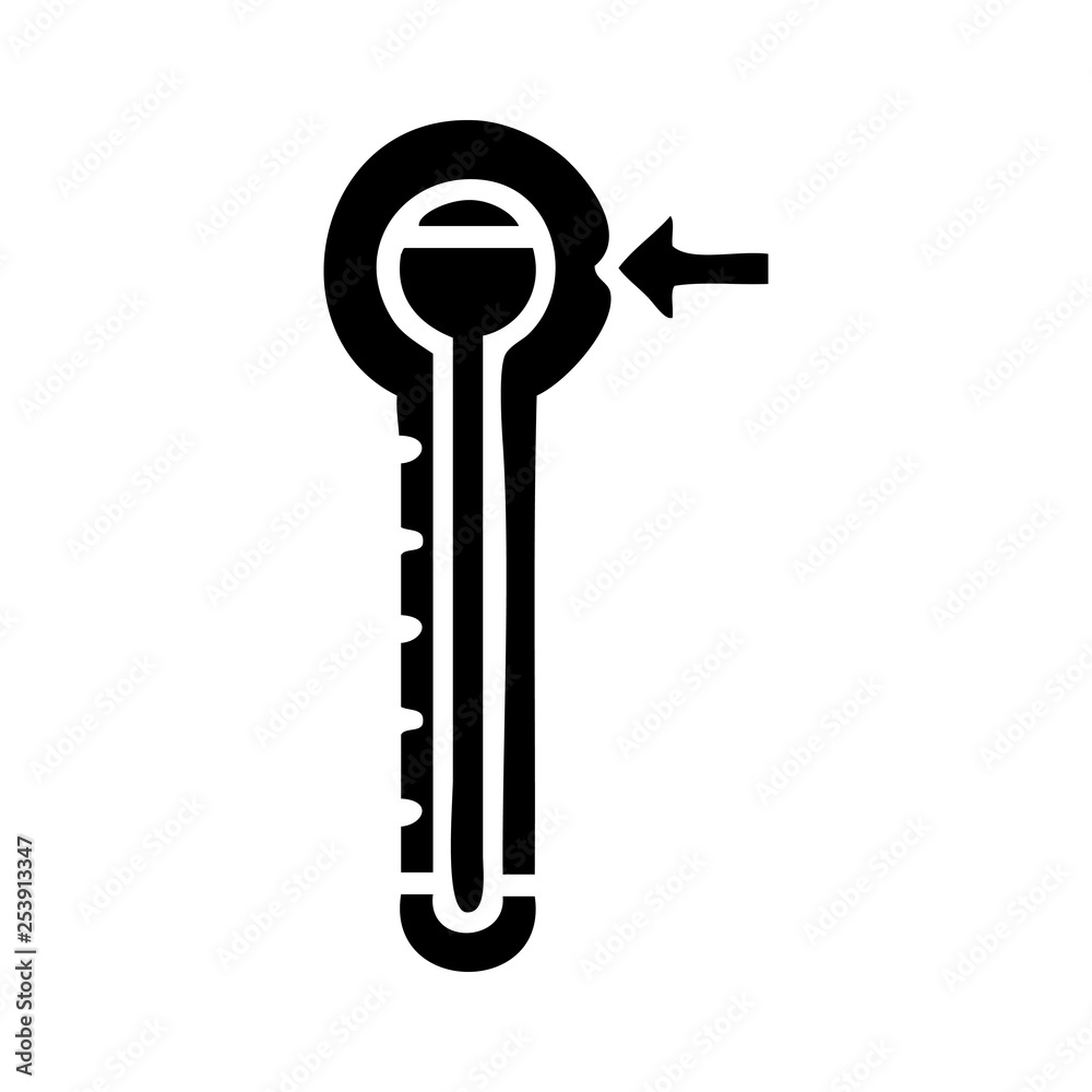 flat symbol hot thermometer flat symbol hot thermometer