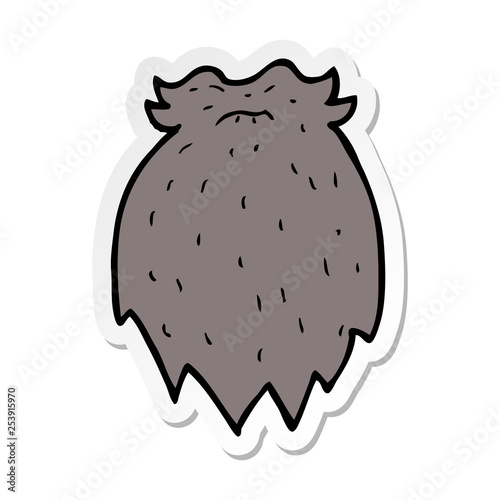 sticker of a cartoon fake beard