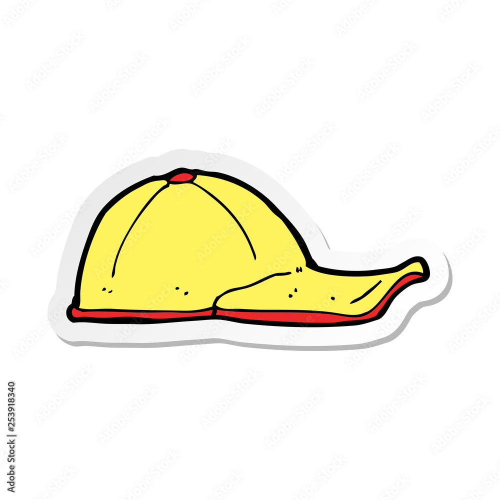 sticker of a cartoon cap sticker of a cartoon cap