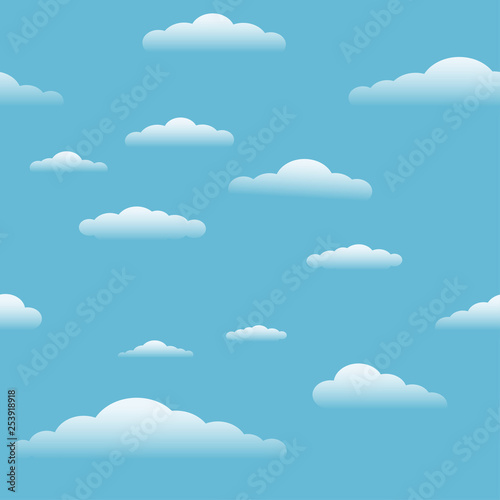 blue sky with clouds seamless