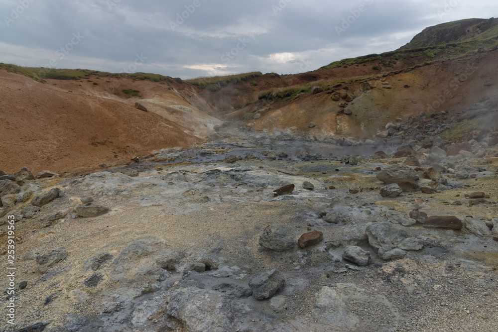 im Hochtemperaturgebiet Seltun, Krysuvik, Island