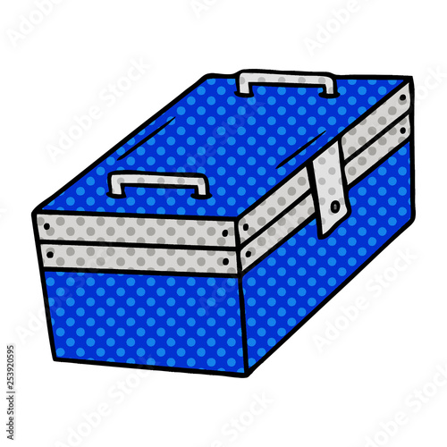 cartoon doodle of a metal tool box