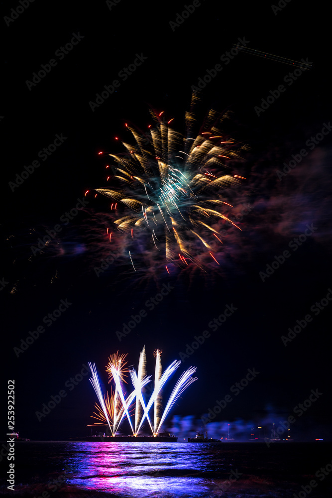Annual summer fireworks event at Scheveningen beach in Den Haag on 17th August by Germany Annual summer fireworks event at Scheveningen beach in Den Haag on 17th August by Germany