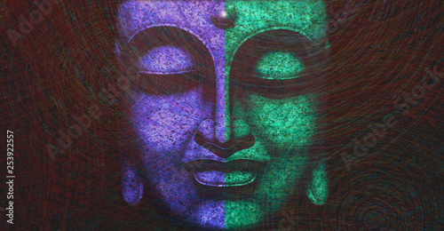 Face of buddha abstract background