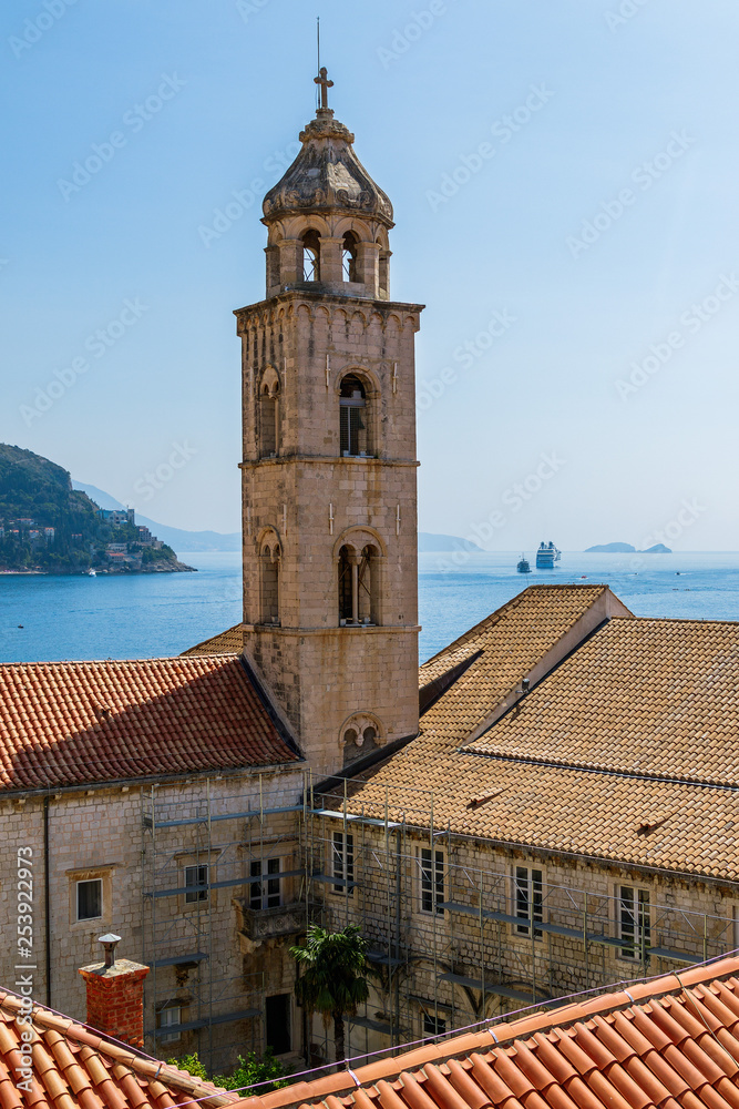 Dubrovnik, old town -  Dominican Monastery - view from the city walls