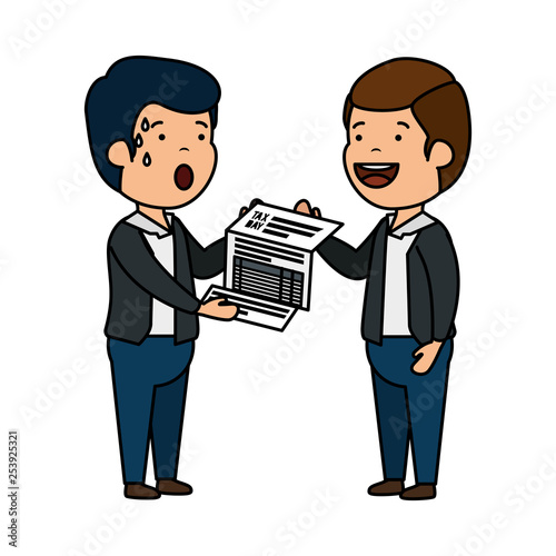 depressed men for money with tax document
