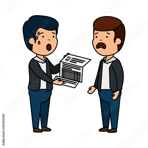 depressed men for money with tax document