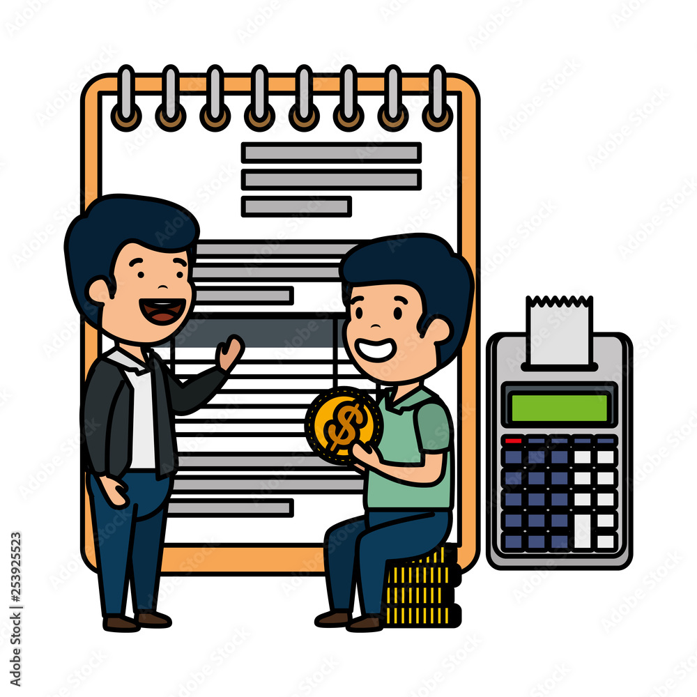 depressed men for money with notepad and calculator depressed men for money with notepad and calculator