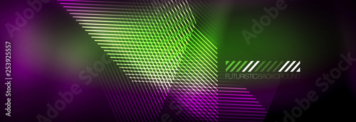 Shiny glowing lights neon color design background