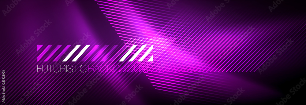 Shiny glowing lights neon color design background Shiny glowing lights neon color design background