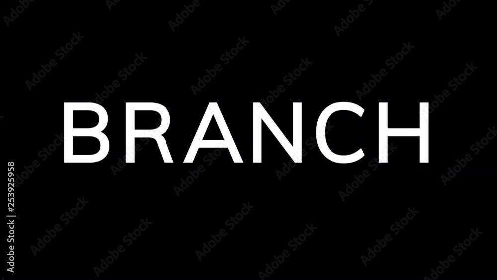 From the Glitch effect arises text BRANCH. Then the TV turns off. Alpha channel Premultiplied - Matted with color black From the Glitch effect arises text BRANCH. Then the TV turns off. Alpha channel Premultiplied - Matted with color black
