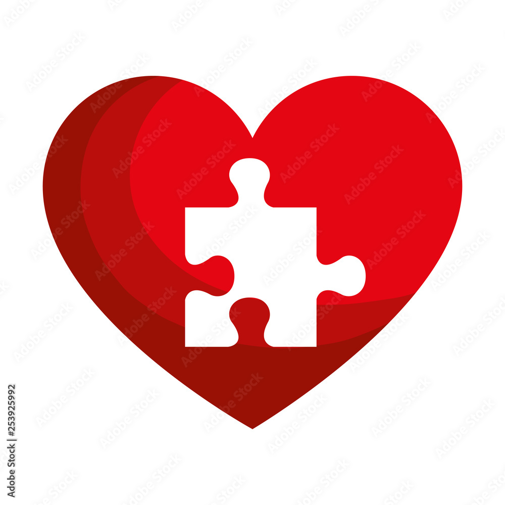 heart with puzzle pieces heart with puzzle pieces