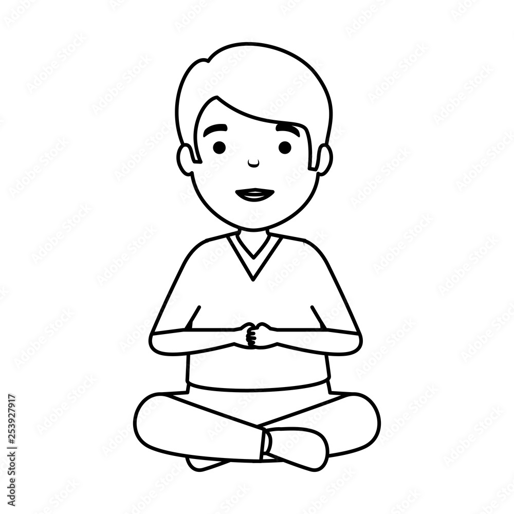 young man seated avatar character young man seated avatar character