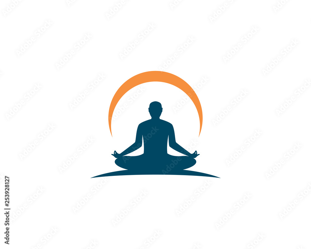 Meditation yoga logo template vector icon design Meditation yoga logo template vector icon design