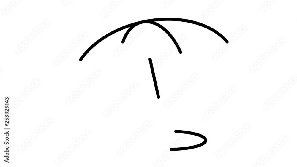line icon animation parasol line icon animation parasol