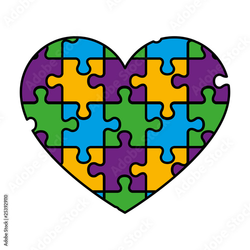 heart with puzzle pieces
