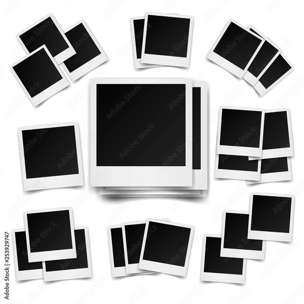 Big set of square photo frames on sticky tape, Big set of square photo frames on sticky tape,