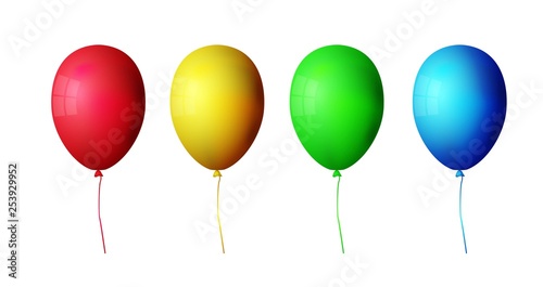 Collection of color balloons