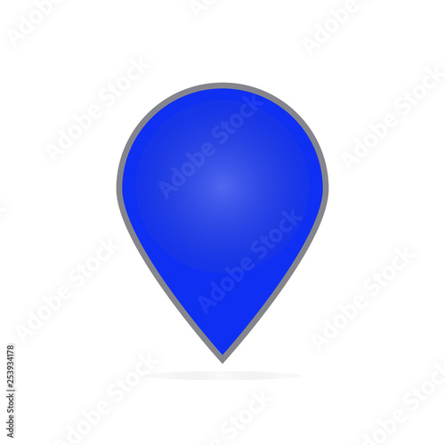 Pinpoint blue and white isolated icon. Pin point sign. Pinpoint symbol for website, gps navigator, apps, business card. Free Download Pinpoint blue and white isolated icon. Pin point sign. Pinpoint symbol for website, gps navigator, apps, business card. - GFXLoad