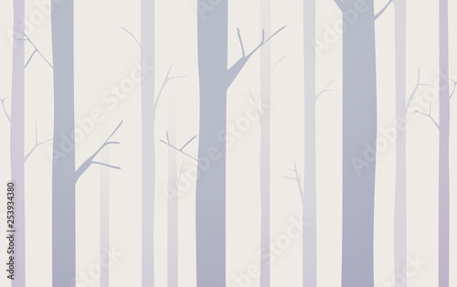 minimal forest silhouette  ...