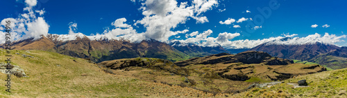 Rocky Mountain and Diamond Lake in the Mt Aspiring National Park, Wanaka, New Zealand © Martin Valigursky