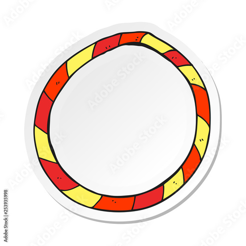 sticker of a cartoon hula hoop