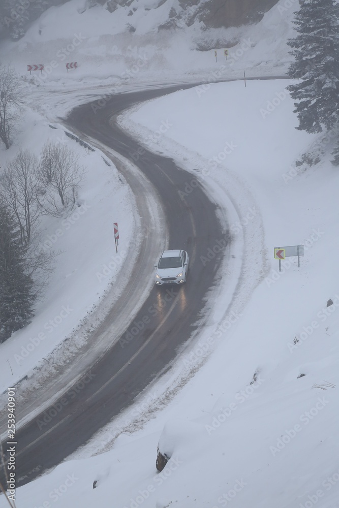 spectacular snow scenes .artvin/savsat/turkey