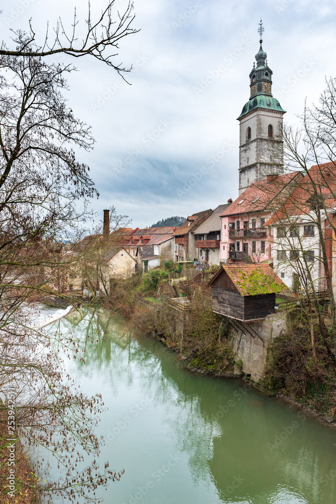 The ancient village of Škofja Loka, Slovenia.