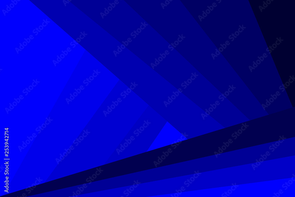Abstract futuristic background - stripes and triangles - blue vector