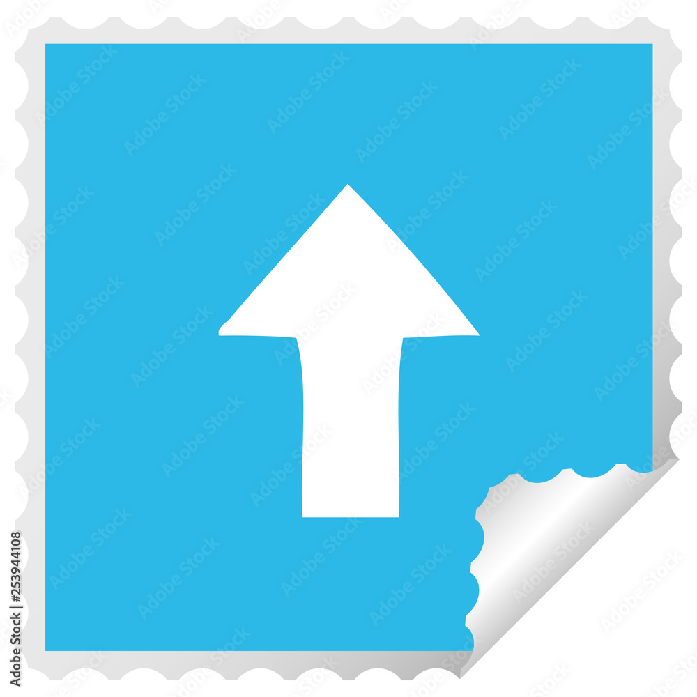 square peeling sticker cartoon pointing arrow square peeling sticker cartoon pointing arrow